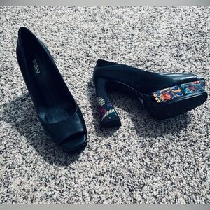 Aimigao arte moda custo Platform heels